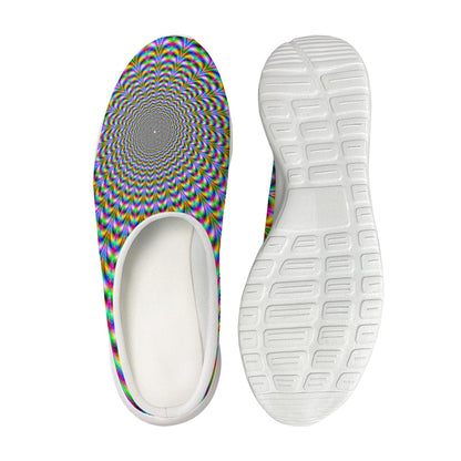 Psychedelic Web Optical Illusion Mesh Casual Shoes
