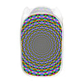 Psychedelic Web Optical Illusion Mesh Laundry Hamper