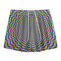 Psychedelic Web Optical Illusion Mesh Shorts
