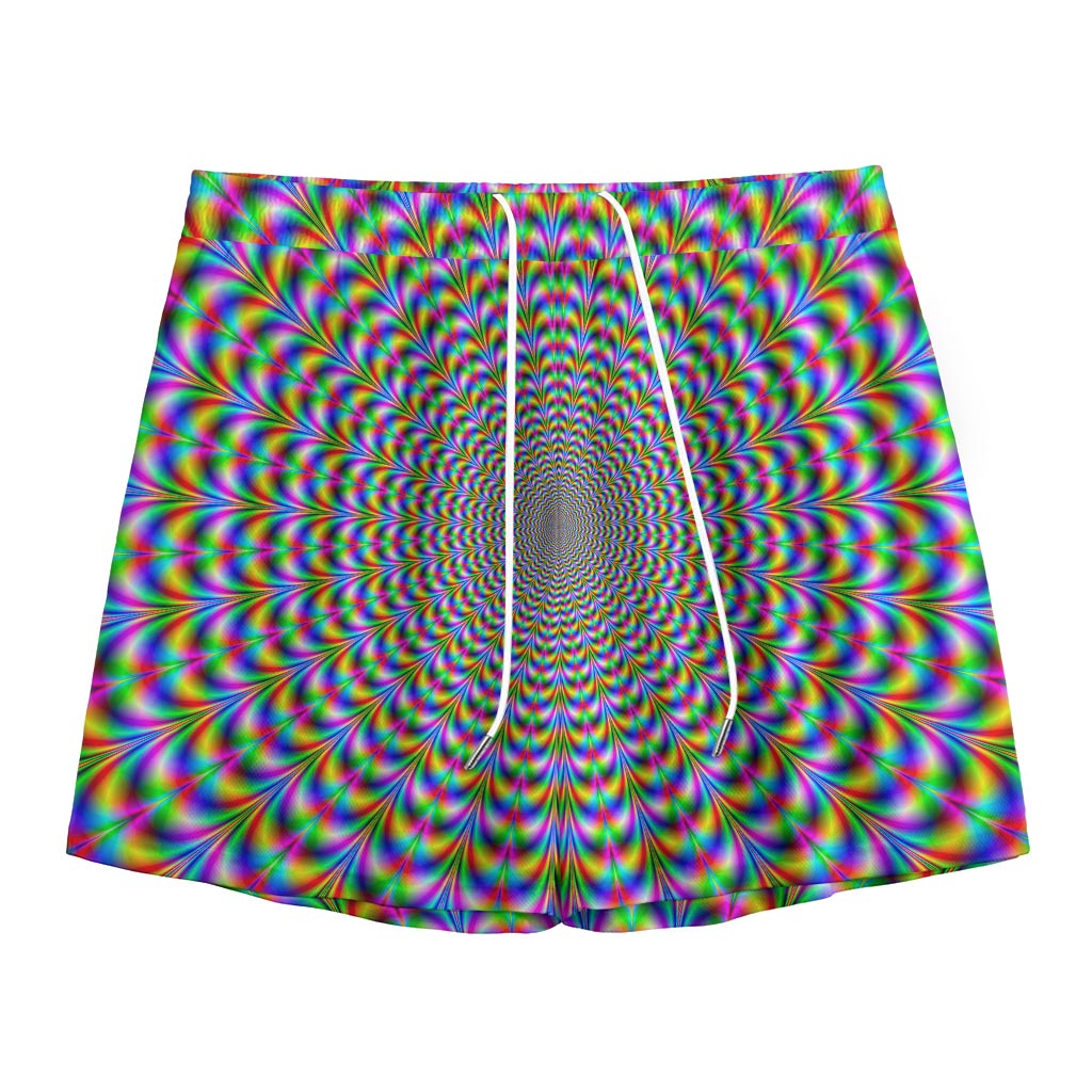 Psychedelic Web Optical Illusion Mesh Shorts