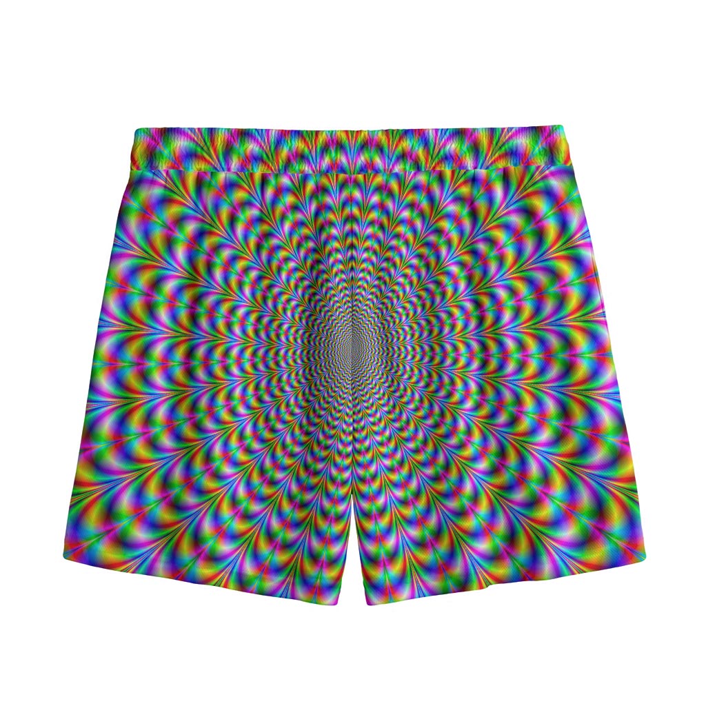 Psychedelic Web Optical Illusion Mesh Shorts