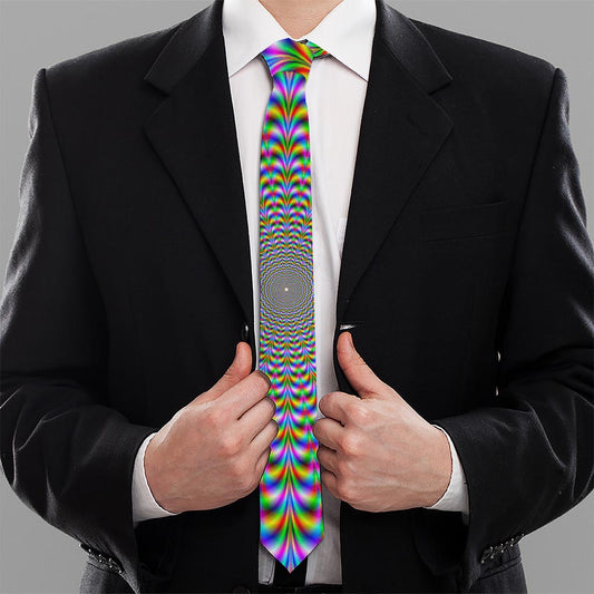 Psychedelic Web Optical Illusion Necktie