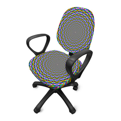 Psychedelic Web Optical Illusion Office Chair Cover