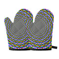 Psychedelic Web Optical Illusion Oven Mitts