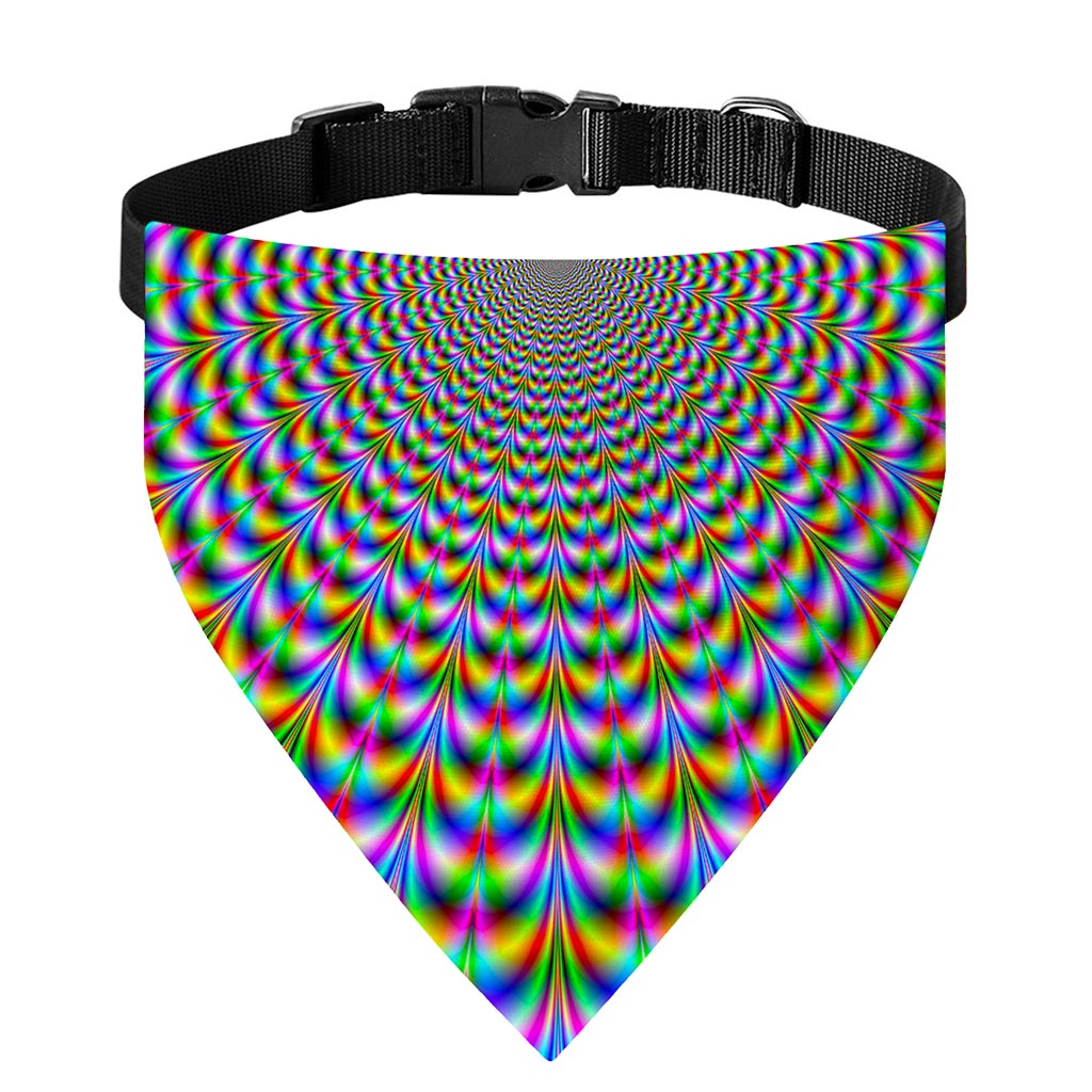 Psychedelic Web Optical Illusion Over The Collar Dog Bandana