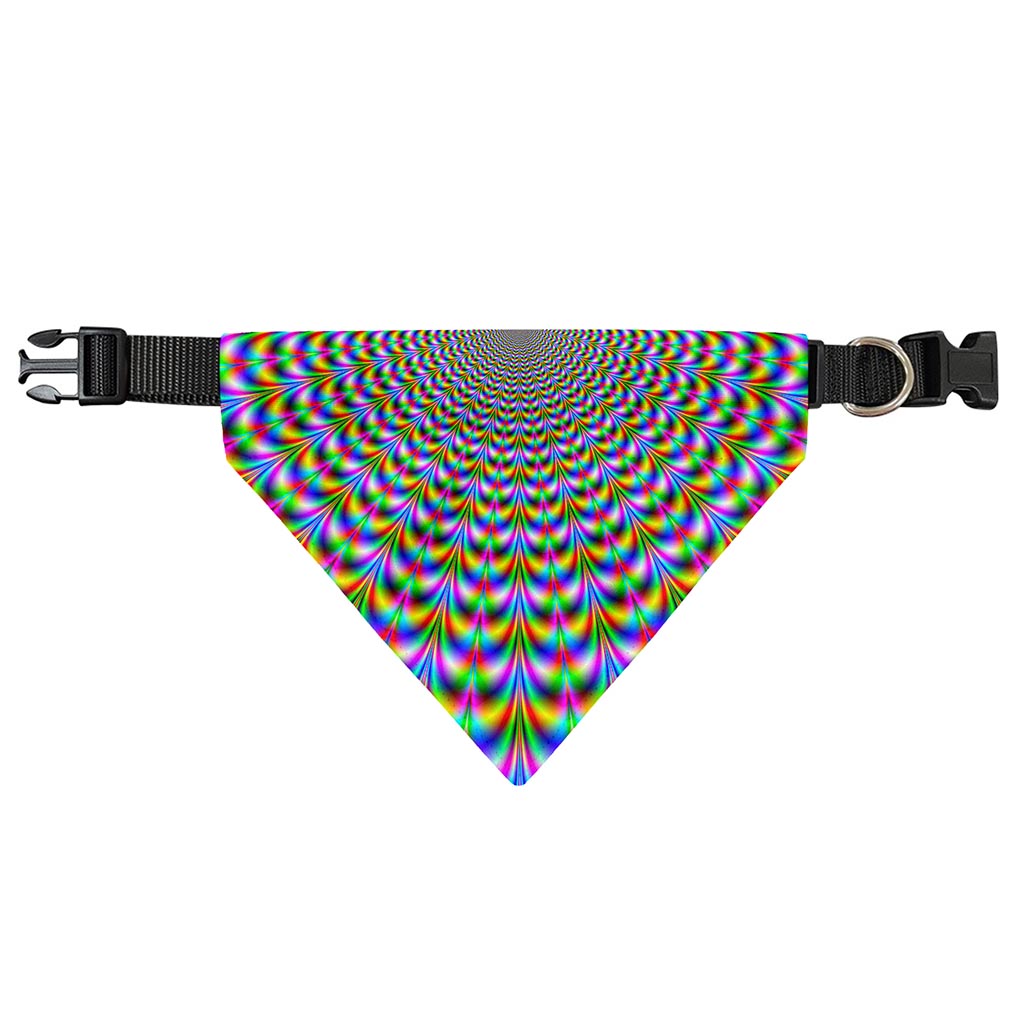 Psychedelic Web Optical Illusion Over The Collar Dog Bandana