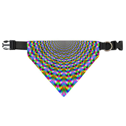 Psychedelic Web Optical Illusion Over The Collar Dog Bandana