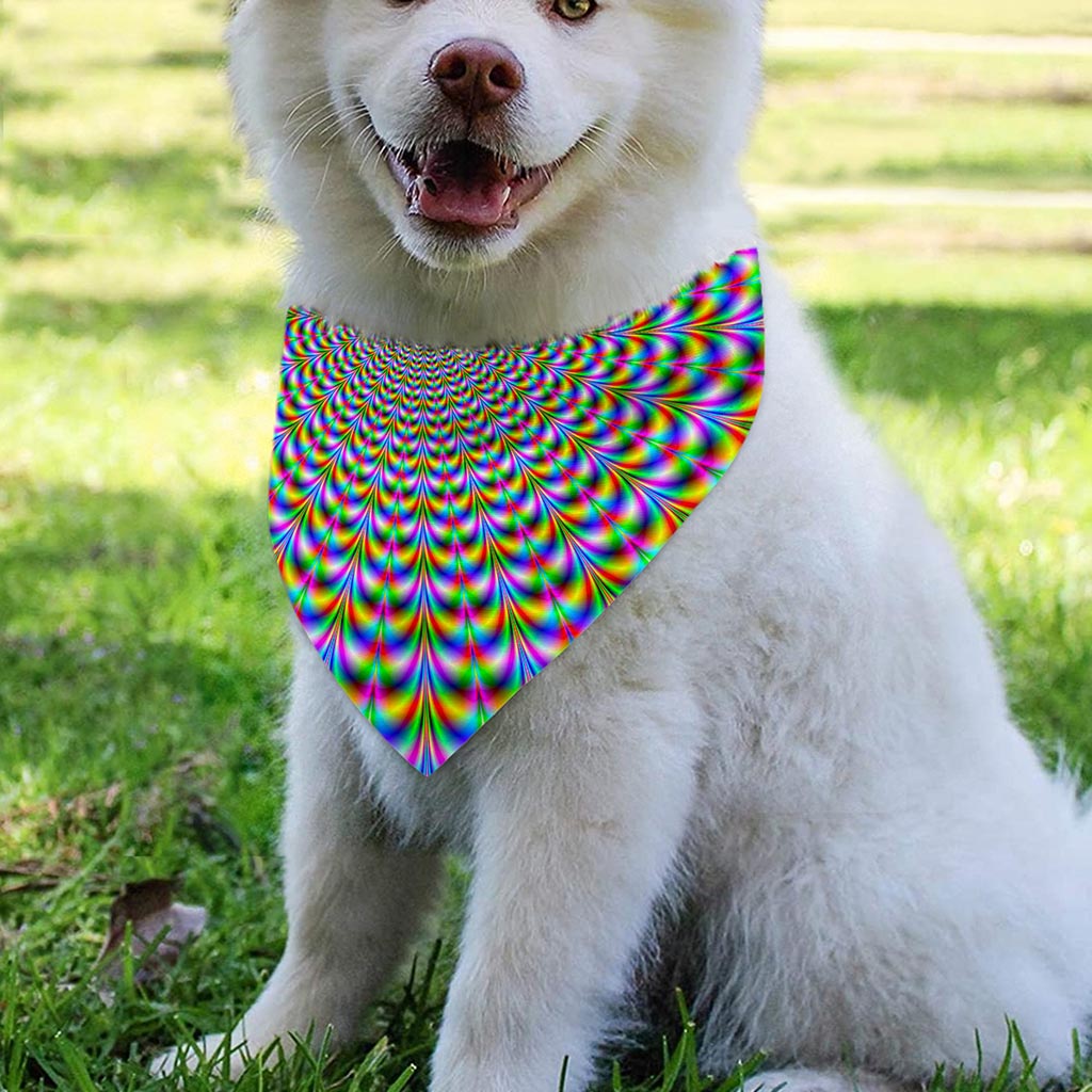 Psychedelic Web Optical Illusion Over The Collar Dog Bandana
