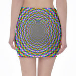 Psychedelic Web Optical Illusion Pencil Mini Skirt