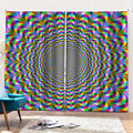 Psychedelic Web Optical Illusion Pencil Pleat Curtains