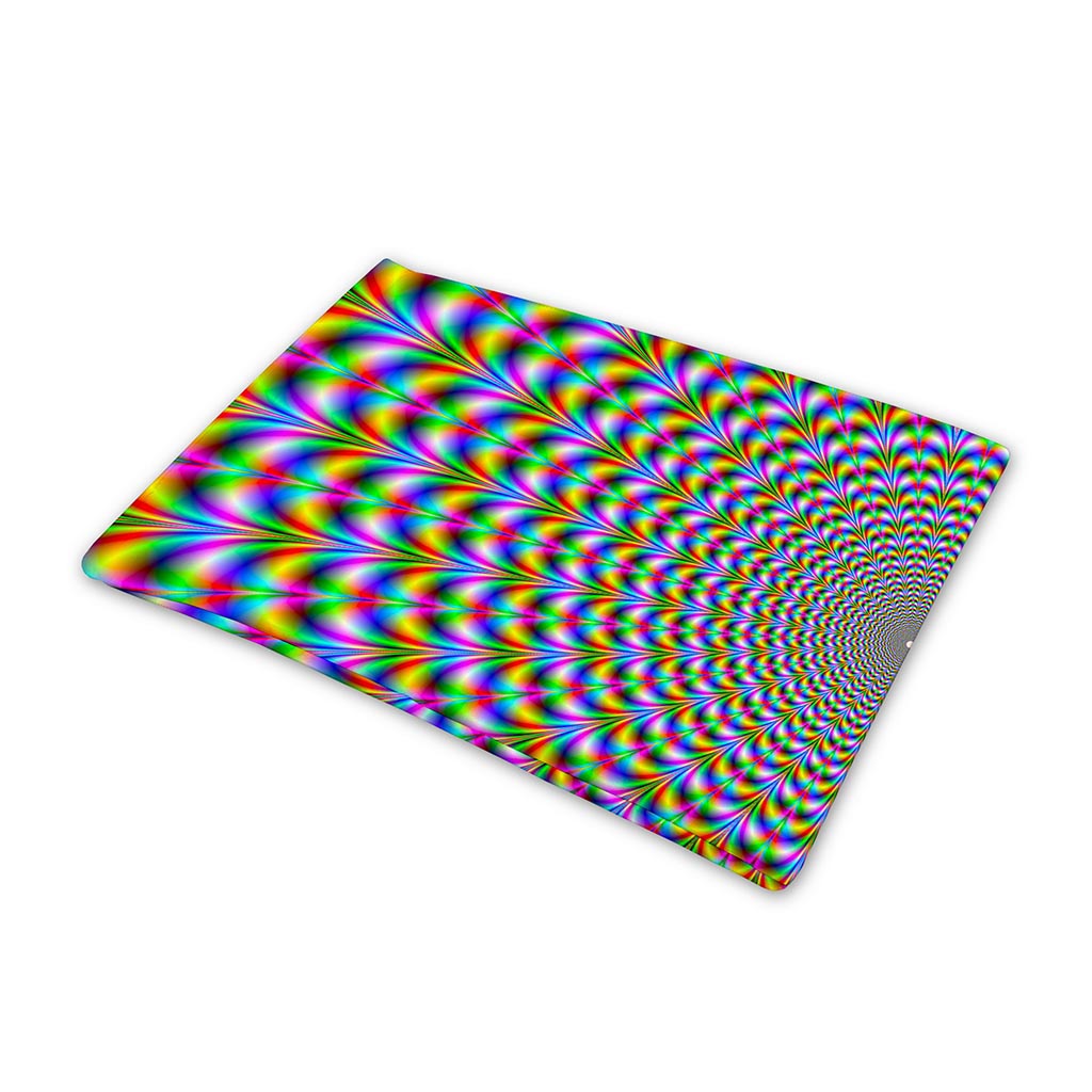 Psychedelic Web Optical Illusion Pet Cooling Mat Cover