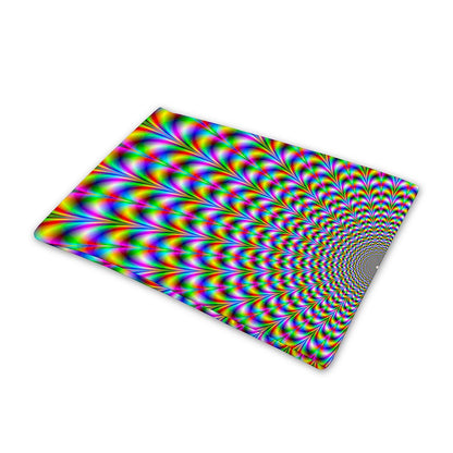 Psychedelic Web Optical Illusion Pet Cooling Mat Cover