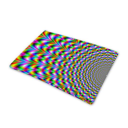 Psychedelic Web Optical Illusion Pet Cooling Mat Cover