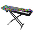 Psychedelic Web Optical Illusion Piano Keyboard Cover