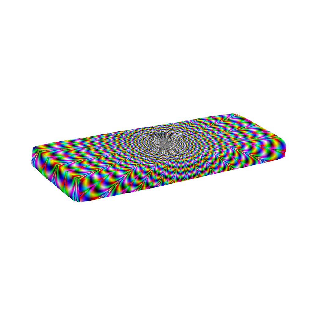 Psychedelic Web Optical Illusion Piano Keyboard Cover