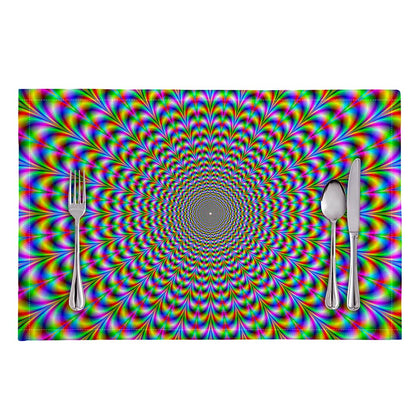 Psychedelic Web Optical Illusion Placemat