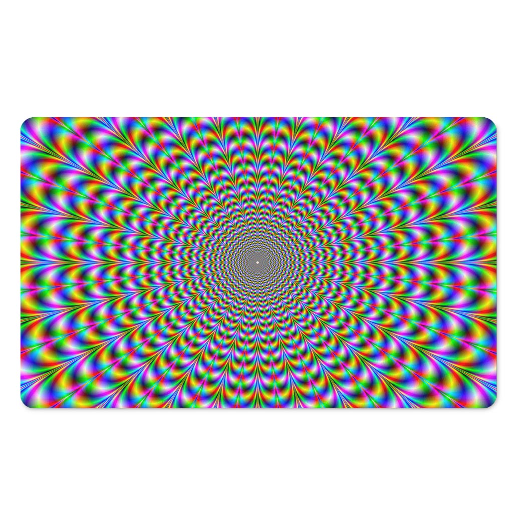Psychedelic Web Optical Illusion Polyester Doormat