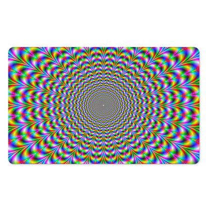 Psychedelic Web Optical Illusion Polyester Doormat