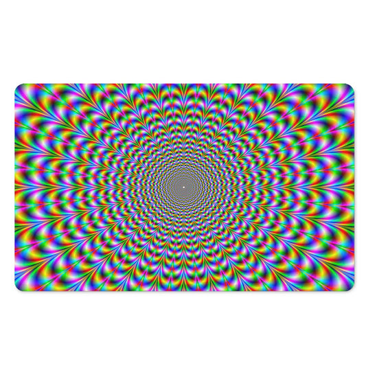 Psychedelic Web Optical Illusion Polyester Doormat