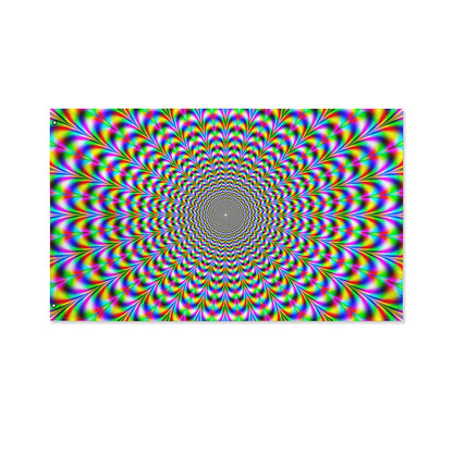 Psychedelic Web Optical Illusion Polyester Flag