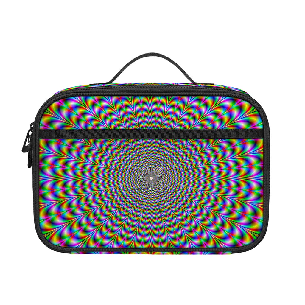 Psychedelic Web Optical Illusion Portable Lunch Bag