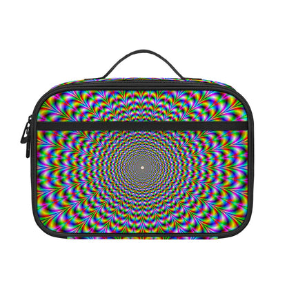 Psychedelic Web Optical Illusion Portable Lunch Bag