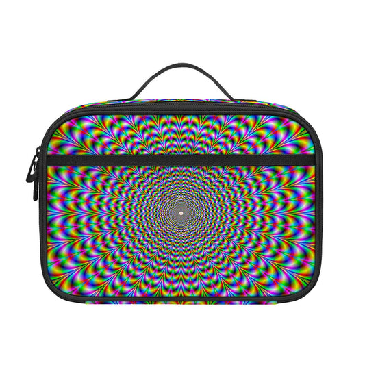 Psychedelic Web Optical Illusion Portable Lunch Bag
