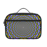 Psychedelic Web Optical Illusion Portable Lunch Bag