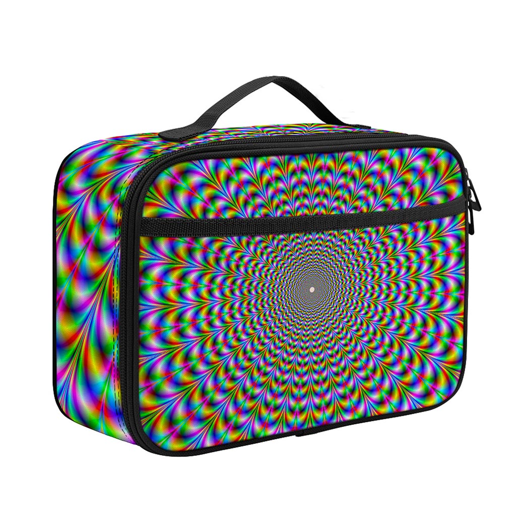 Psychedelic Web Optical Illusion Portable Lunch Bag