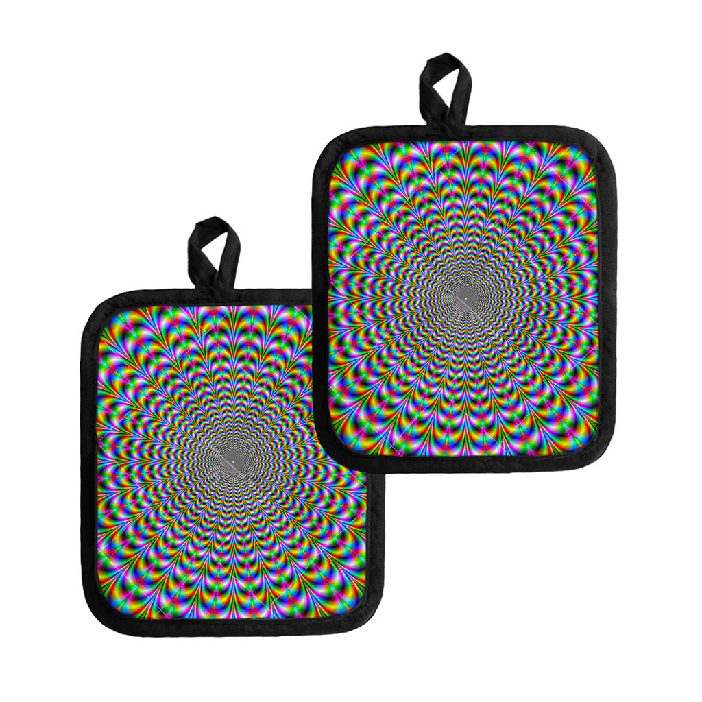 Psychedelic Web Optical Illusion Pot Holders