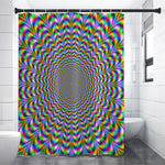 Psychedelic Web Optical Illusion Premium Shower Curtain