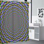 Psychedelic Web Optical Illusion Premium Shower Curtain