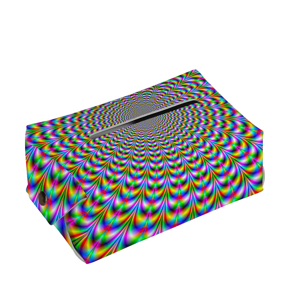 Psychedelic Web Optical Illusion Rectangle Tissue Box Cover