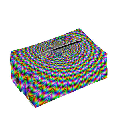 Psychedelic Web Optical Illusion Rectangle Tissue Box Cover
