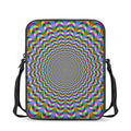 Psychedelic Web Optical Illusion Rectangular Crossbody Bag