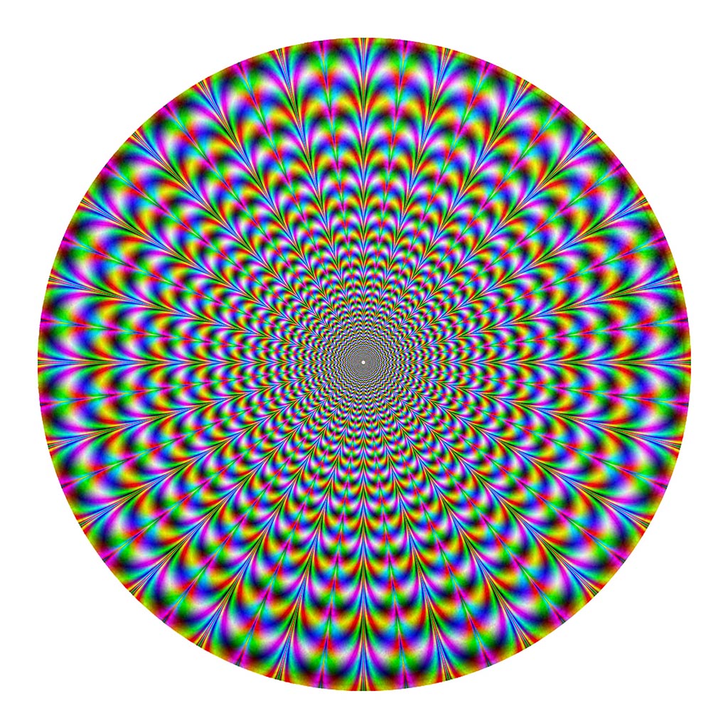 Psychedelic Web Optical Illusion Round Blanket
