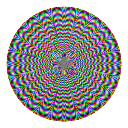 Psychedelic Web Optical Illusion Round Blanket