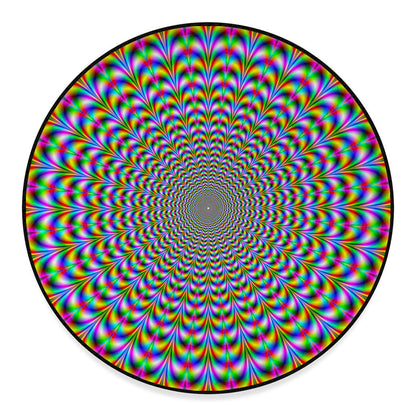 Psychedelic Web Optical Illusion Round Floor Mat