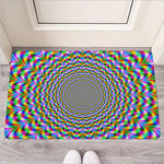 Psychedelic Web Optical Illusion Rubber Doormat