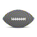 Psychedelic Web Optical Illusion Rugby Ball
