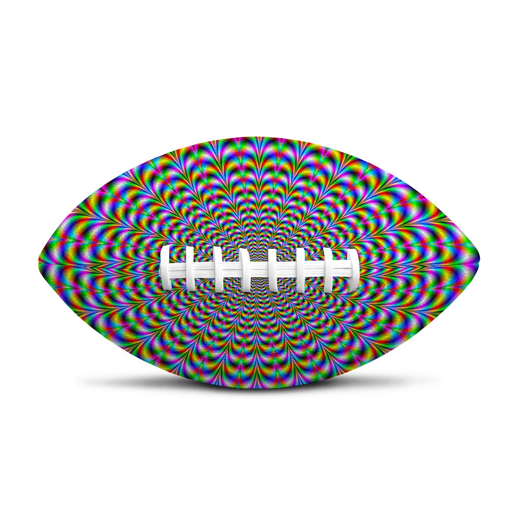 Psychedelic Web Optical Illusion Rugby Ball