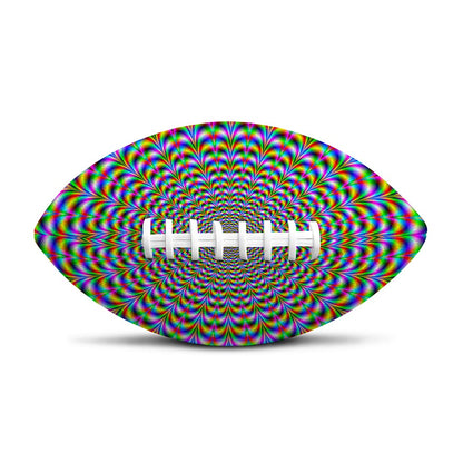 Psychedelic Web Optical Illusion Rugby Ball