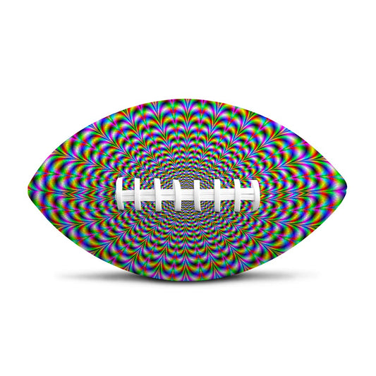 Psychedelic Web Optical Illusion Rugby Ball