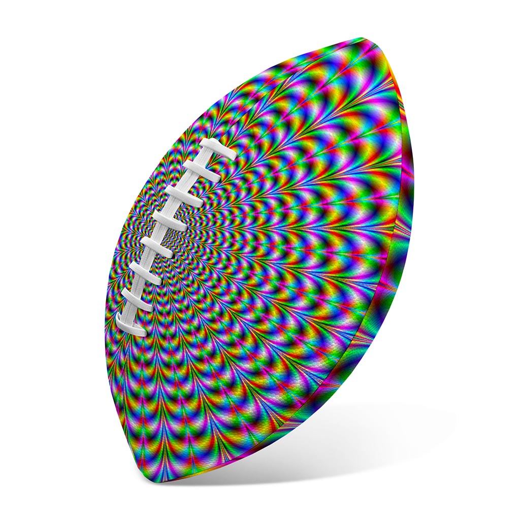 Psychedelic Web Optical Illusion Rugby Ball