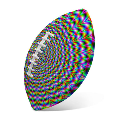 Psychedelic Web Optical Illusion Rugby Ball