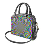 Psychedelic Web Optical Illusion Shoulder Handbag