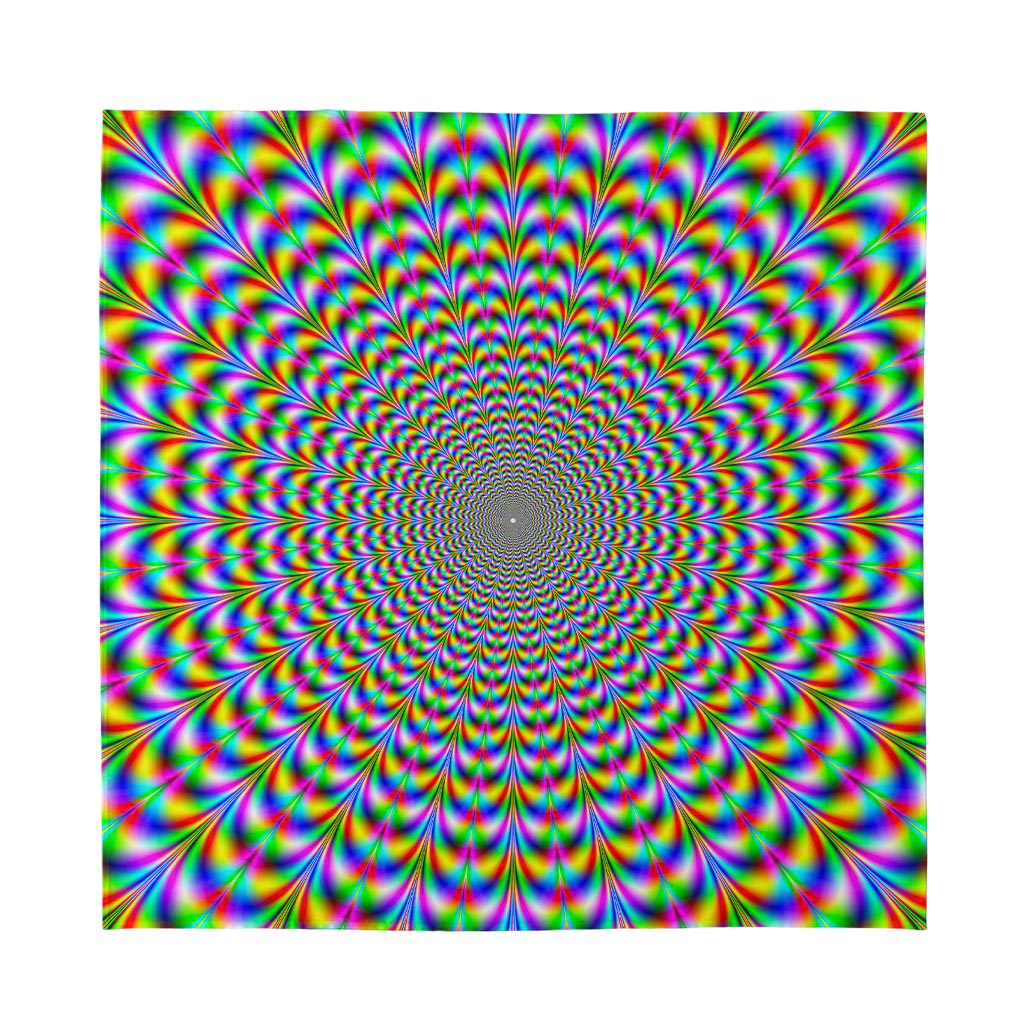 Psychedelic Web Optical Illusion Silk Bandana