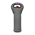 Psychedelic Web Optical Illusion Single Neoprene Wine Tote