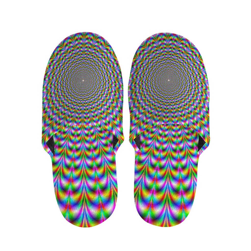 Psychedelic Web Optical Illusion Slippers