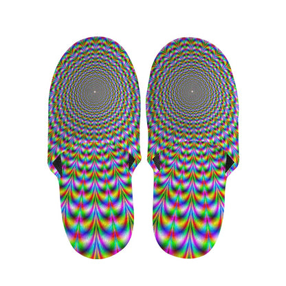 Psychedelic Web Optical Illusion Slippers